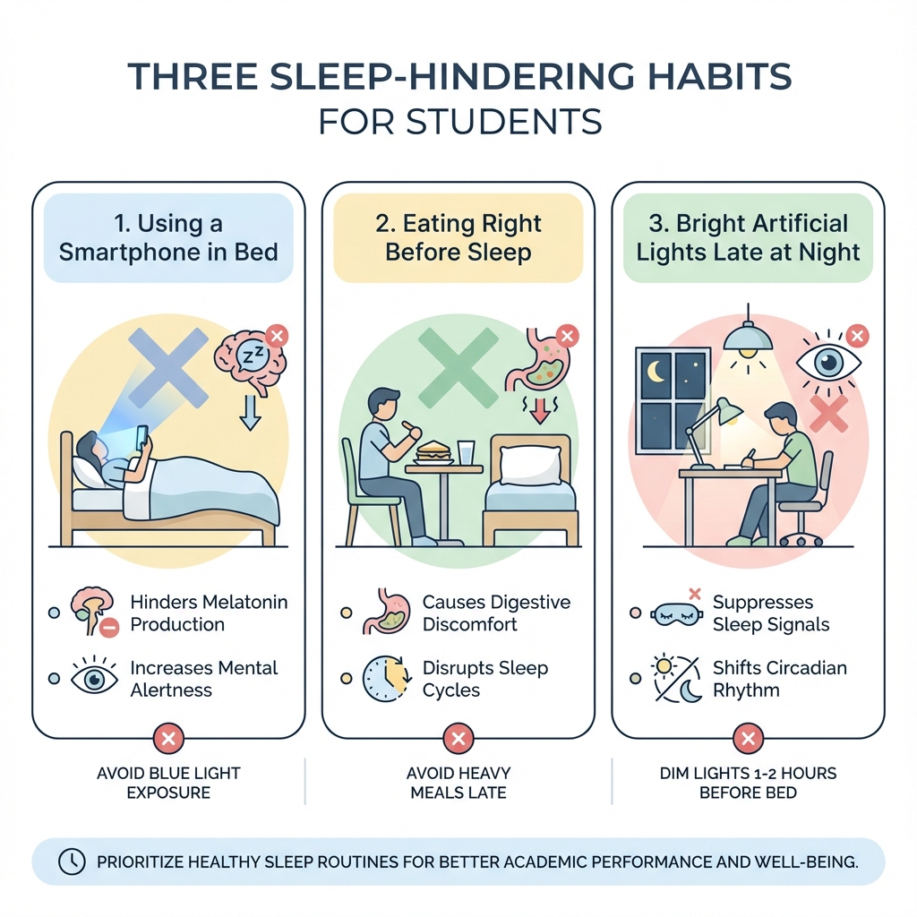 睡眠を阻害する3つのNG習慣